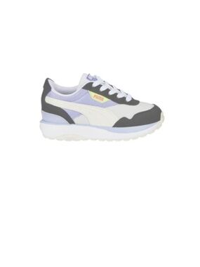 Puma Kids White, Lavender and Black Low-Top Sneakers